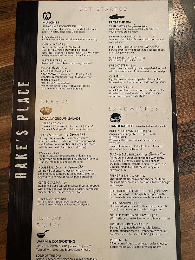 Rake's Place Menu image 2